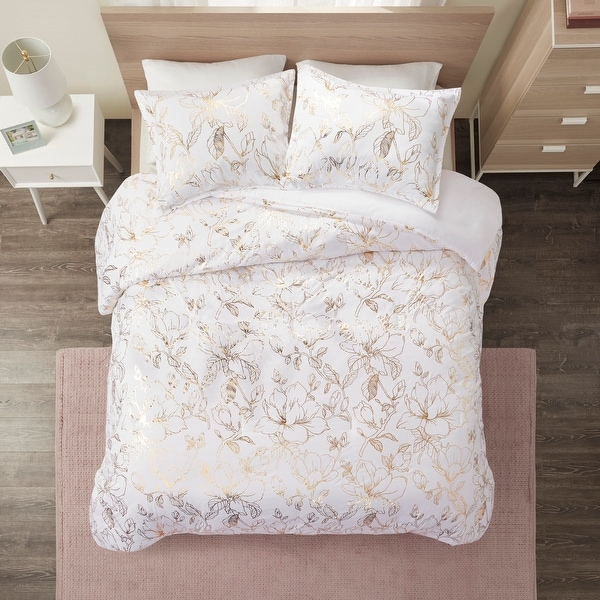 gold floral duvet cover