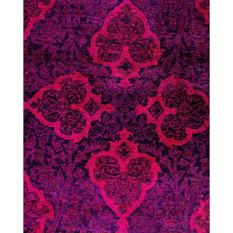 Contemporary Overdyed Wool Hand Knotted Runner - 2' 6" x 11' 10"