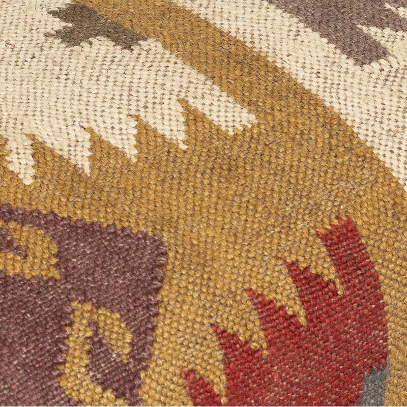 HERAT ORIENTAL Handmade Kilim Upholstered Wooden Bench - 48" W x 16" L x 18" H