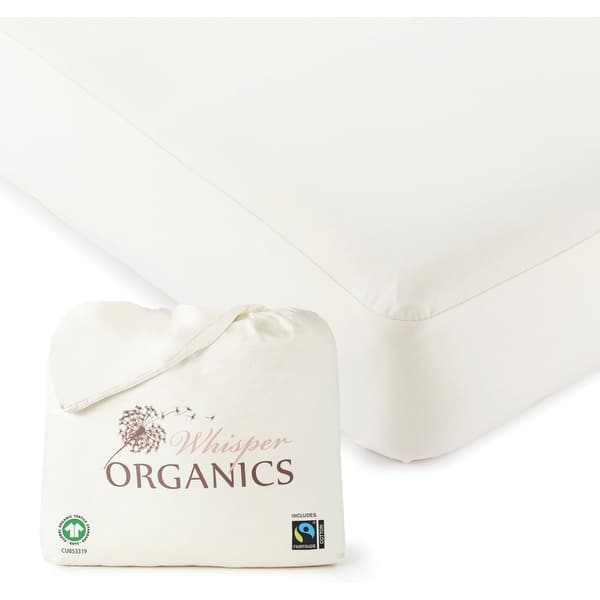 slide 2 of 5, Organic Waterproof Jersey Knit Crib Mattress Cover