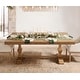 preview thumbnail 17 of 16, 74.8-inch Long Vintage Farmhouse Dining Table for 6-8 People,Sturdy Wooden Frame,Solid Wood Double Pedestal Legs