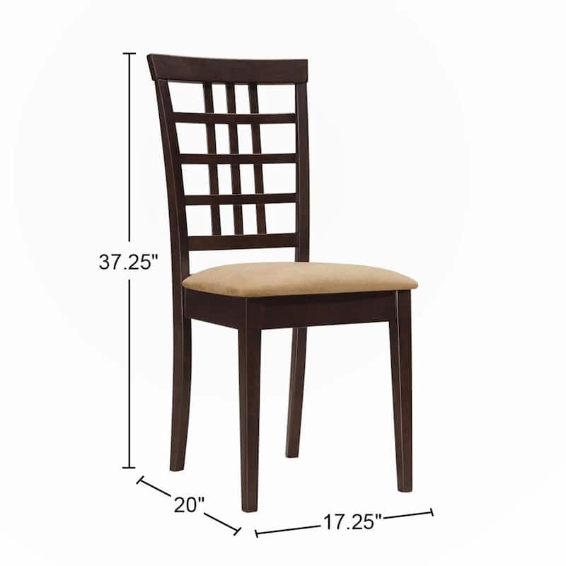 Set of 2 Lattice Back Dining Chairs