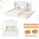 preview thumbnail 5 of 3, Twin/Full Wood Platform Bed w/ Trundle and Storage Bookcase Headboard in White