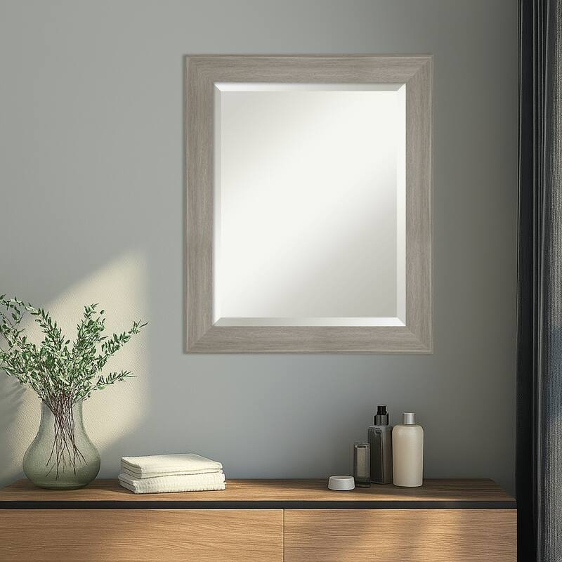 Grand Narrow Beveled Framed Wall Mirror