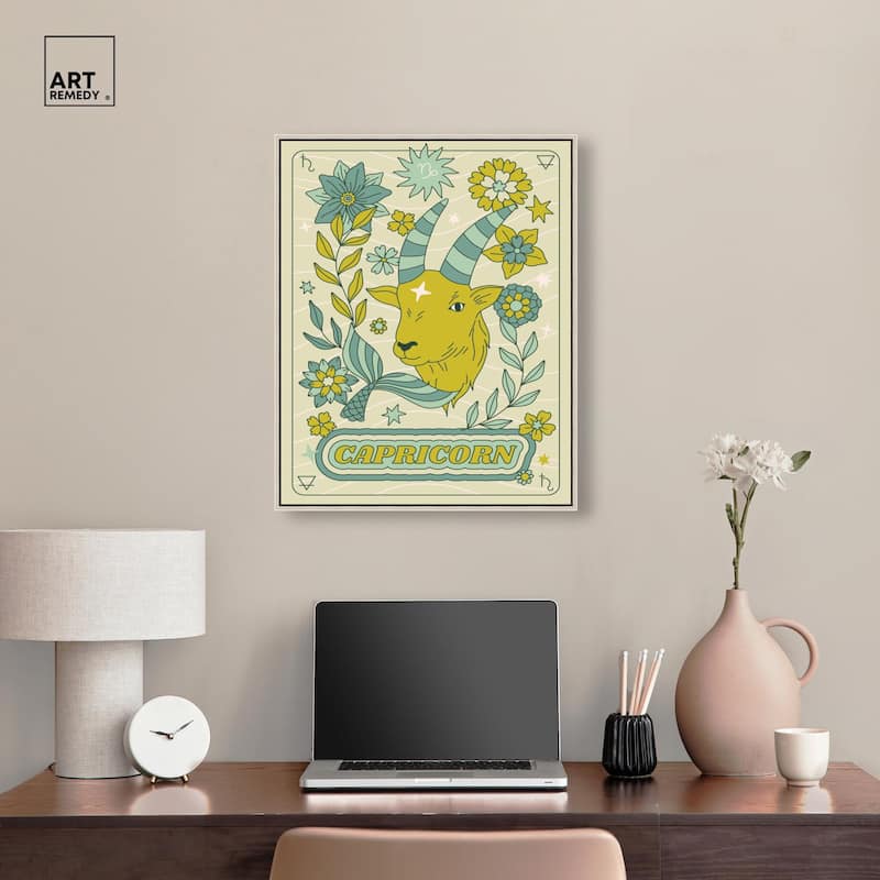 Capricorn Stars Card Canvas by Art Remedy