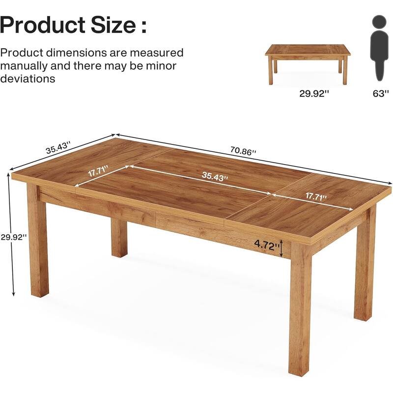 70" Natural Farmhouse Office Desk