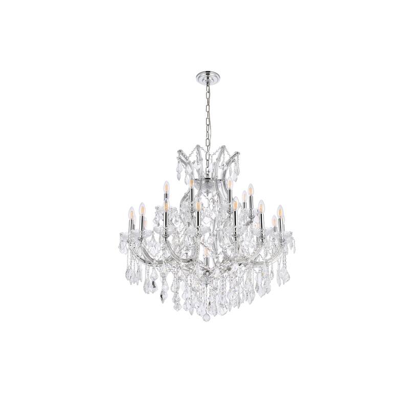 Fleur Illumination Collection Chandelier D:36in H:36in Lt:24 Chrome Finish