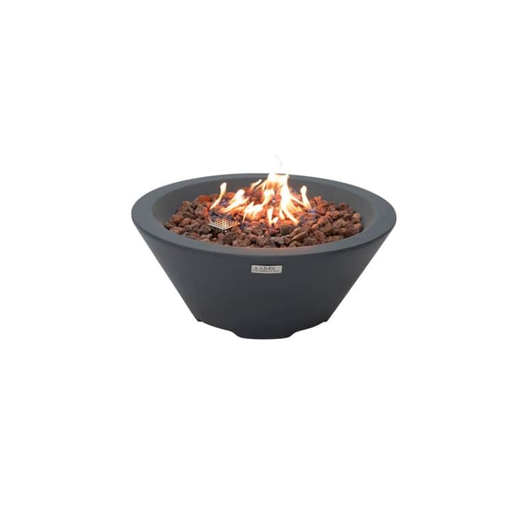 Portland 27" Round Concrete Fire Bowl by AMS Fireplace