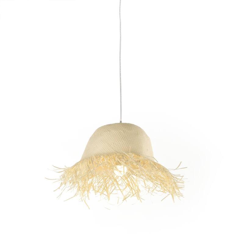 Haven Home Herrington Pendant Short Fringe-Natural Palm