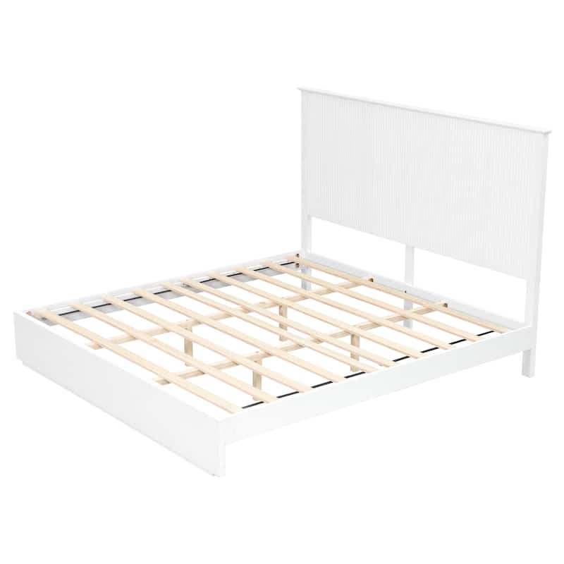 Christopher Knight Home - Brookhaven Modern Wooden Panel Bed with Vertical Slat Headboard