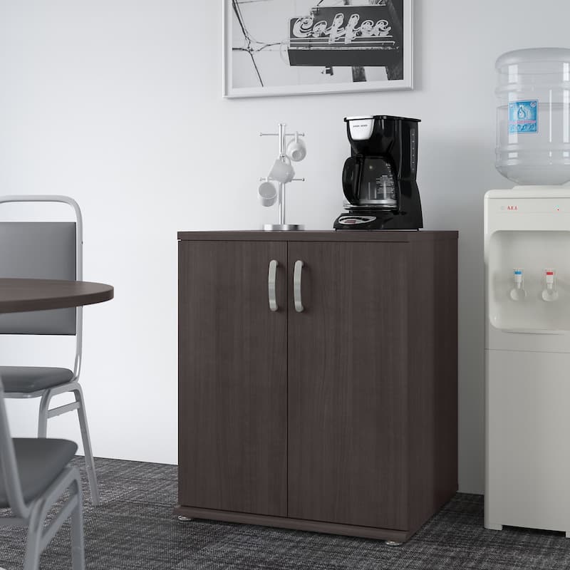 Universal Floor Storage Cabinet with Doors by Bush Business Furniture - Storm Gray