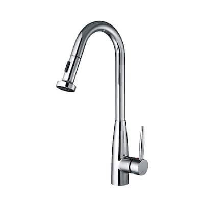 Whitehaus Jem 1.5 GPM Single Hole Pull Down Kitchen Faucet Includes