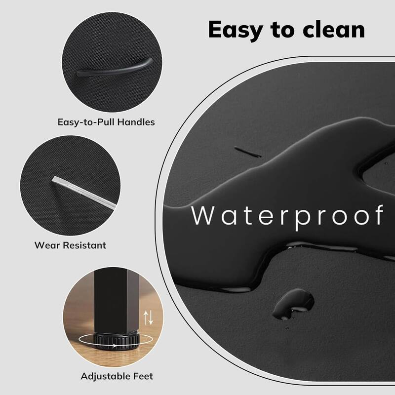 9 Drawers Dresser for Bedroom, Tall Fabric Closet Chests Organizer Tower Furniture with Wooden Top