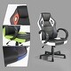 preview thumbnail 7 of 20, Modern PU Leather Gaming Office Chair, Lumbar Support Adjustable Height Computer Chair with Wheels and Swivel Task Chair