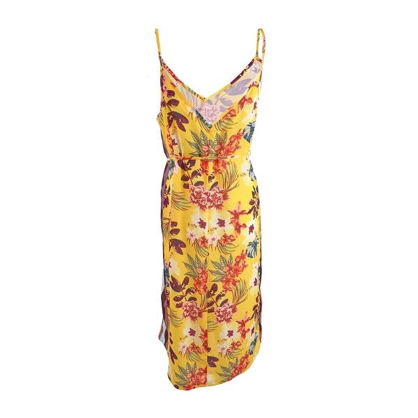 Miken Junior Womens Tropical Print Caftan Swimsuit Cover Up Dress
