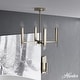 preview thumbnail 2 of 9, Hunter Sunjai 4-Light Pendant - Entry, Bedroom, Kitchen - Candle, Geometric, Glam, Contemporary