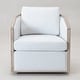 preview thumbnail 36 of 165, KINWELL 31"W Oak Frame Upholstered Swivel Barrel Armchair