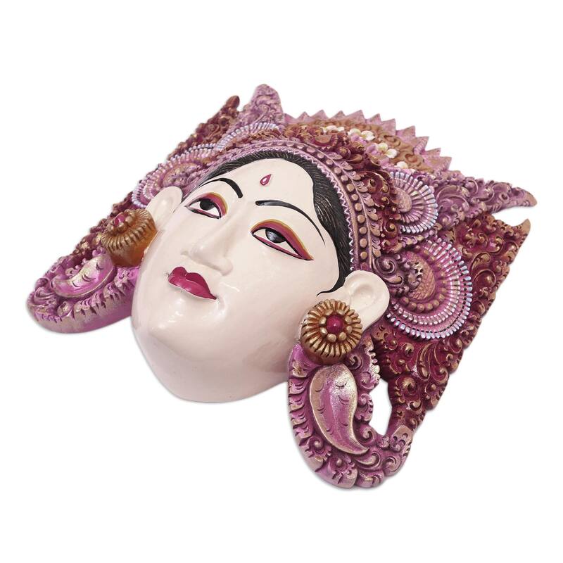 Novica Handmade Traditional Dance Wood Mask