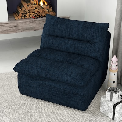 Comfy Accent Bean Bag Couch, Single Corner Chair Sofa for Living Room Bedroom Salon Office
