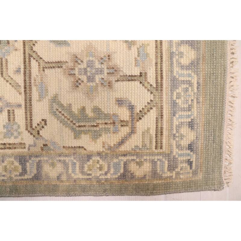 ECARPETGALLERY Hand-knotted Modern Oushak Sage Wool Rug - 8'1 x 10'1