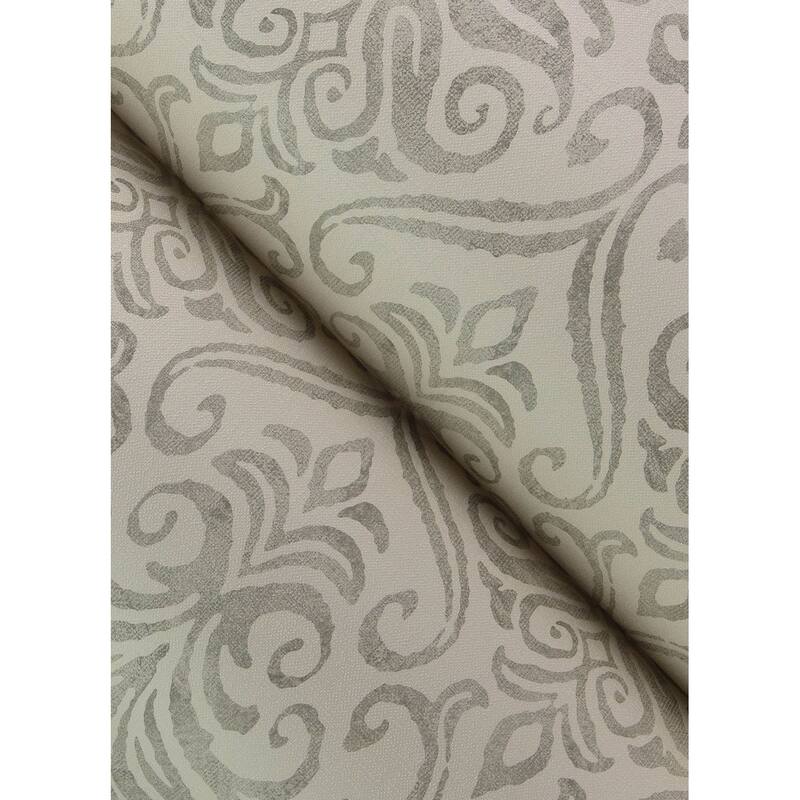 Chesapeake Adavu Grey Damask Wallpaper