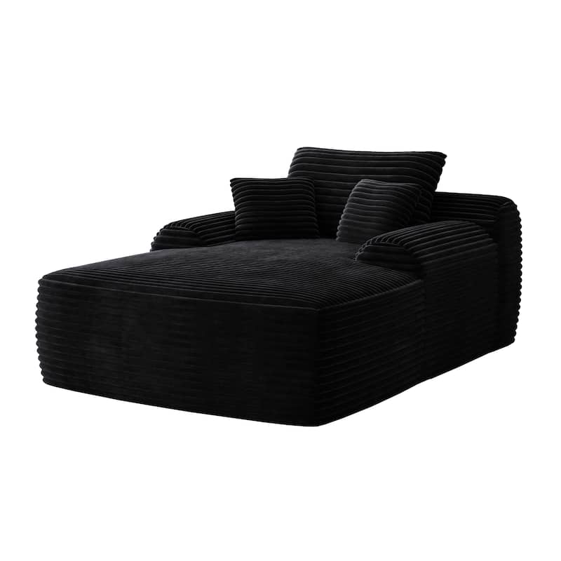 67" Corduroy 2-Seater Sleeper Sofa, Oversized Indoor Upholstered Couch