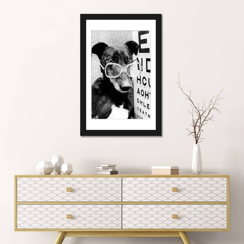 iCanvas "Greyhound Wearing Glasses February 1987" by Rue Des Archives