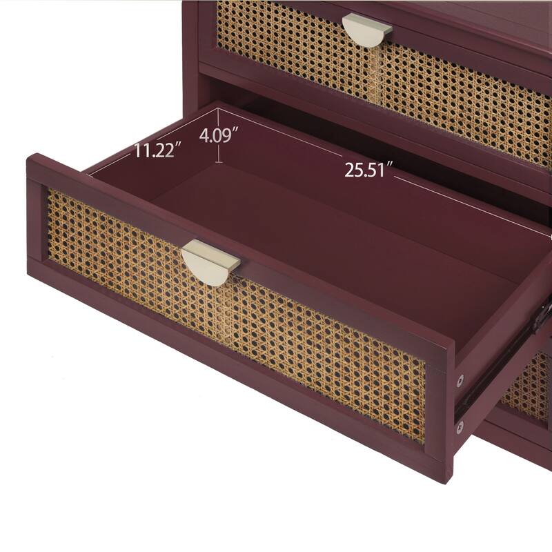 31'' Freestanding 3 Drawer Cabinet and Accent Storage Cabinet for living Room, Bedroom