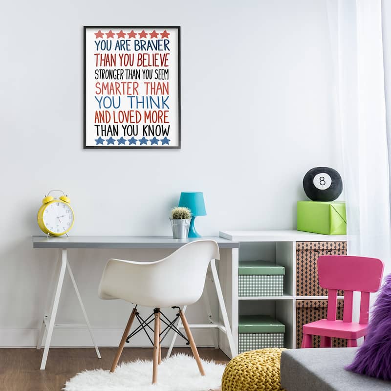 Stupell Bold Self Confidence Phrases Framed Giclee Art Design By Sweet Melody Designs
