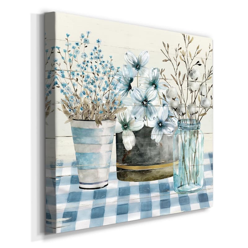 Blue Farmhouse-Premium Gallery Wrapped Canvas - Ready to Hang