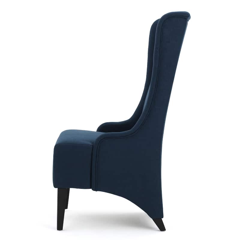 Roomfitters Tall Wingback Dining Chair with Upholstered Seat and Curved Backrest, Elegant Accent Chair