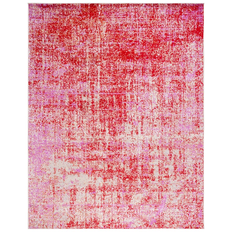 SAFAVIEH Adirondack Guillerma Modern Abstract Distressed Rug - 9' x 12' - Red/Gold