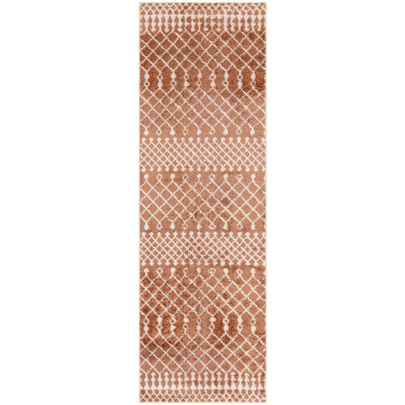 Nourison Astra Machine Washable Moroccan Area Rug - 2' 2" x 8' - Copper - Runner