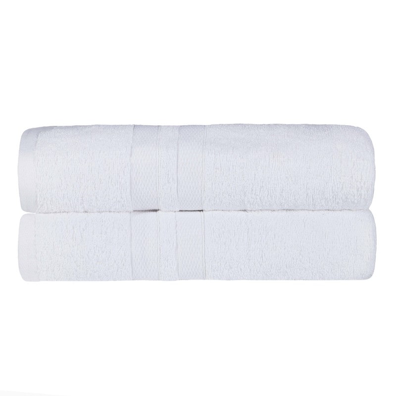 Blue Nile Mills Ultra-Soft Cotton Solid Quick-Drying Bath Towel Set of 2