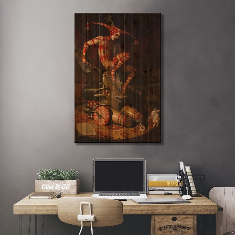 Agaric Flying Dutchman Print On Wood by Adrian Borda - Multi-Color