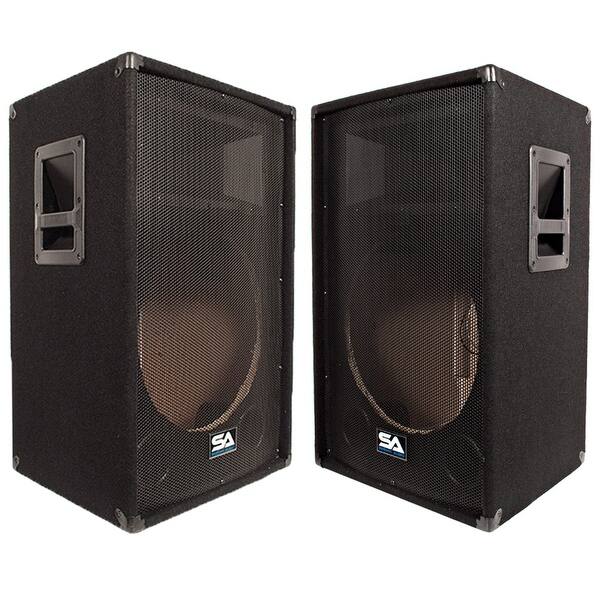 Shop Seismic Audio Two Empty 15 Inch Pa Dj Speaker Cabinet