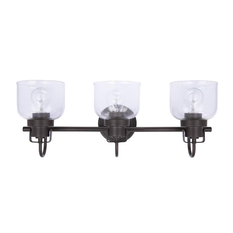 Brio Lighting Brighton Farmhouse 3-Light Dimmable Bathroom Vanity Light