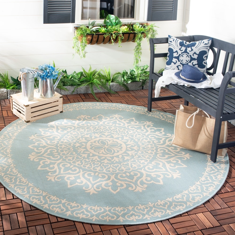 SAFAVIEH Beach House Angelien Indoor/ Outdoor Waterproof Patio Backyard Rug
