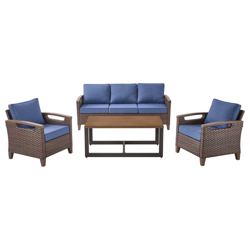 Pocassy Outdoor Club Chair with Cushion Set
