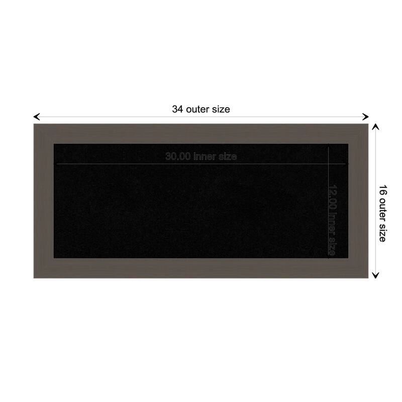 Brushed Framed Black Corkboard Bulletin Board