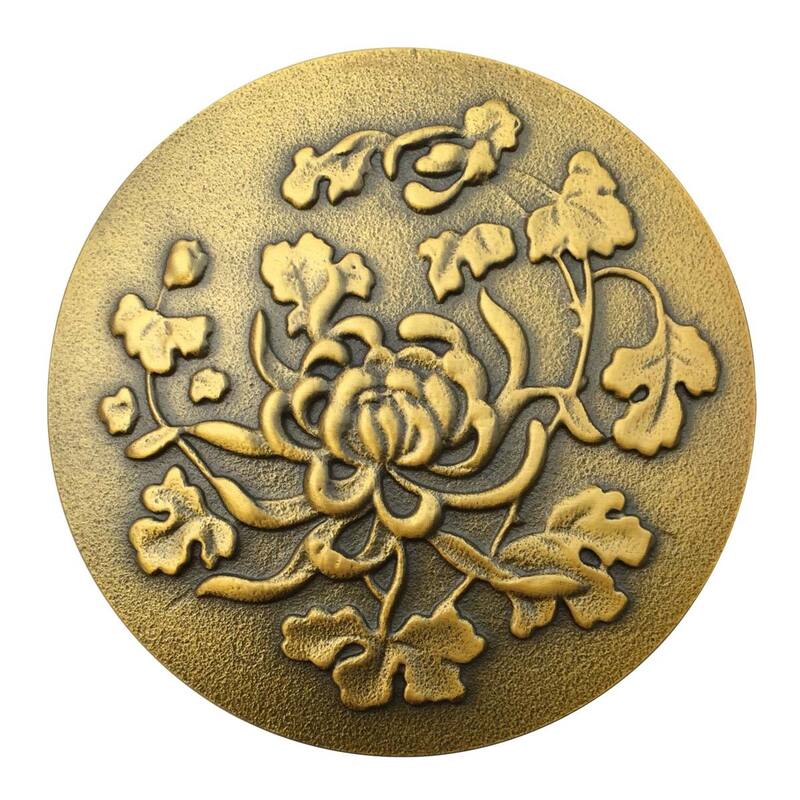 Bathroom Sink Drain Antique Brass Pop Up Drain with Decorative Carving