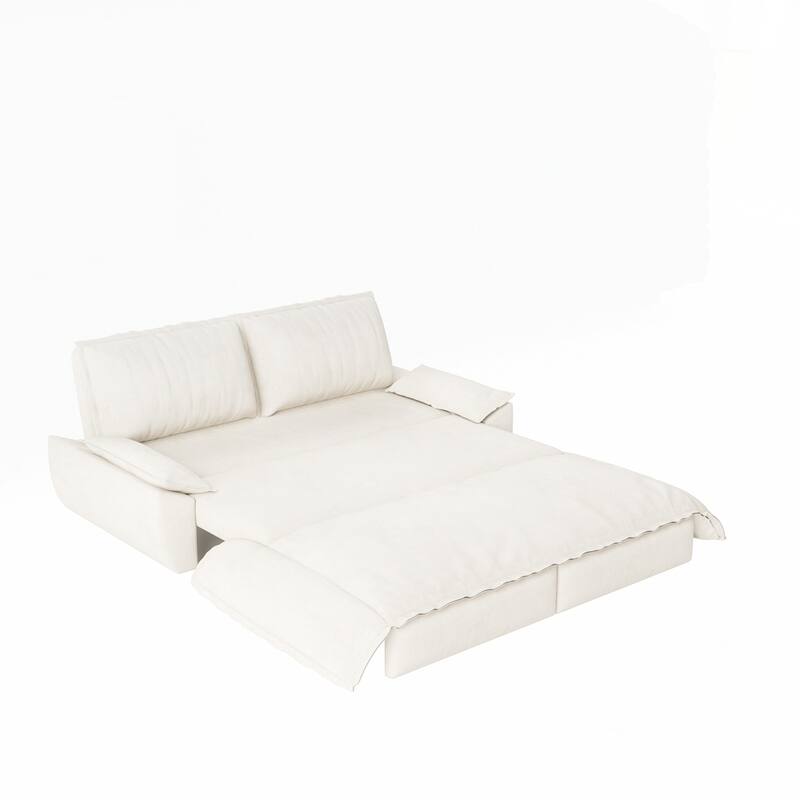 Convertible Sleeper Sofa Multi-Functional Velvet Loveseat Bed