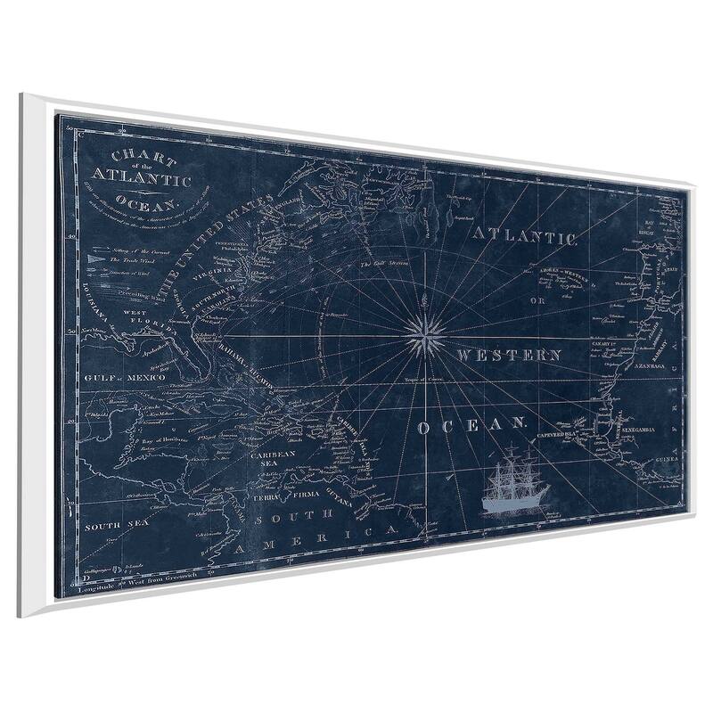 "Sailing Map" Print on Floating Canvas