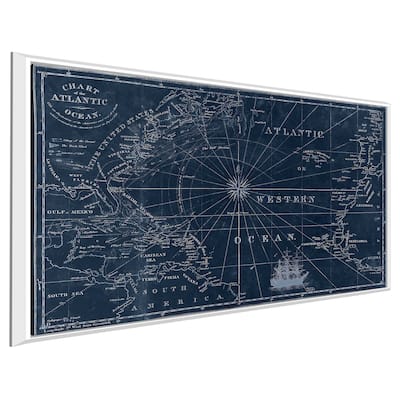 "Sailing Map" Print on Floating Canvas