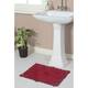 Home Weavers Modesto Collection Absorbent Cotton Machine Washable Bath Rug - 17"x24" - Red