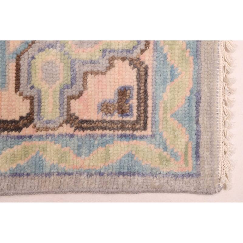 ECARPETGALLERY Hand-knotted Modern Oushak Grey Wool Rug - 9'1 x 11'10