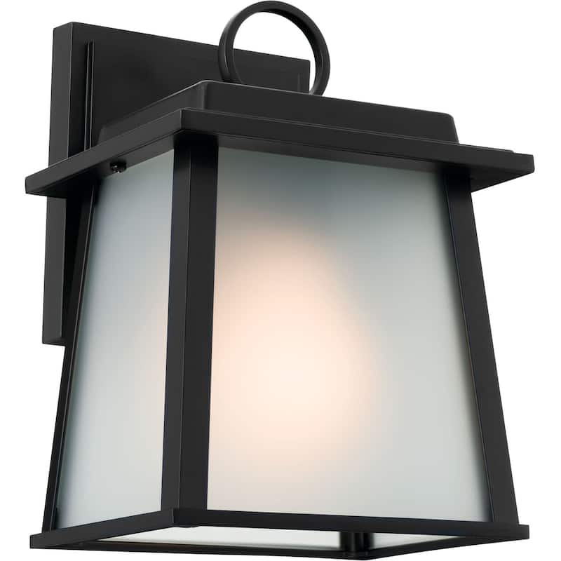 Kichler 59104 Noward 9" Tall Outdoor Wall Sconce with Satin Etched - Black