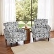 preview thumbnail 96 of 131, Mid-Century Modern Accent Chairs with Nailhead Trim Set of 2 - Rococo Black/ Chenille