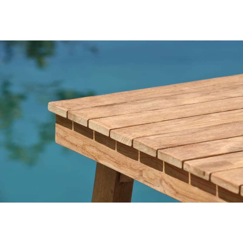 LifestyleGarden 7pc Teak & Aluminum Outdoor Patio Dining Set - 7 Piece