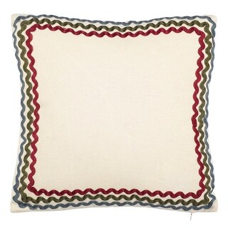 Safavieh Borders 18" White Decorative Pillows